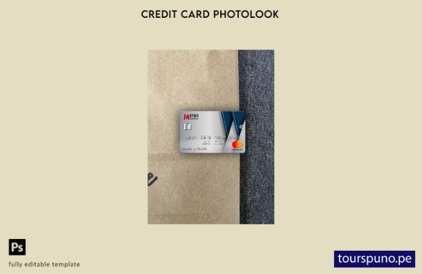 listo para imprimir plantilla frontal de aspecto fotográfico de mastercard de Me